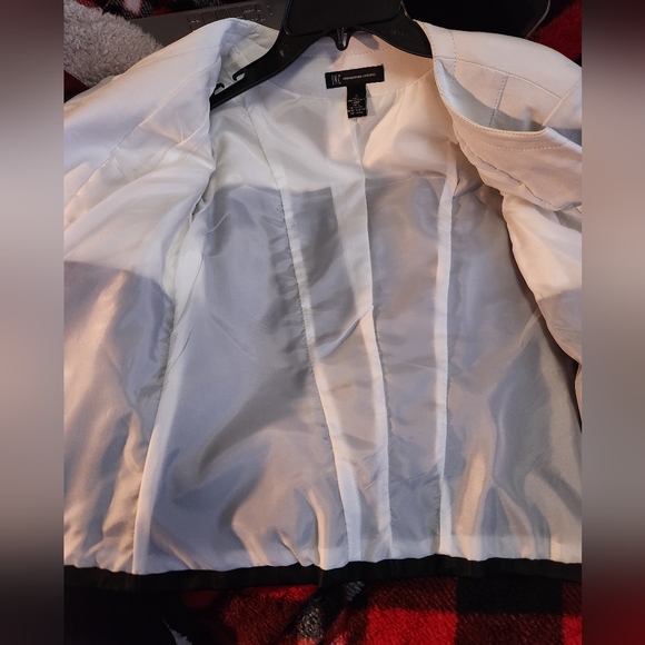 I.N.C Small Faux Leather Black and White Jacket - Picture 3 of 8